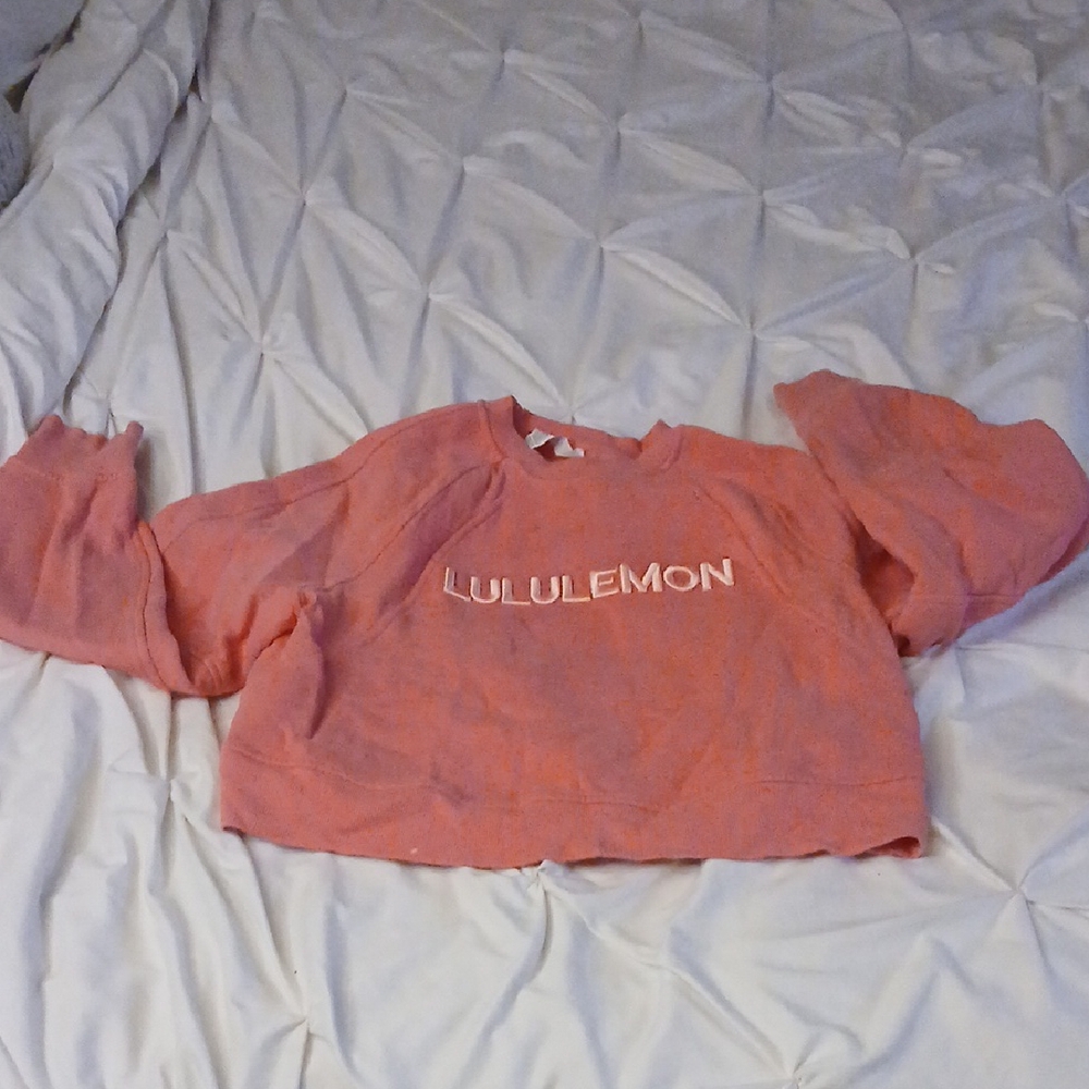 lululemon athletica Coral Crop Sweatshirt